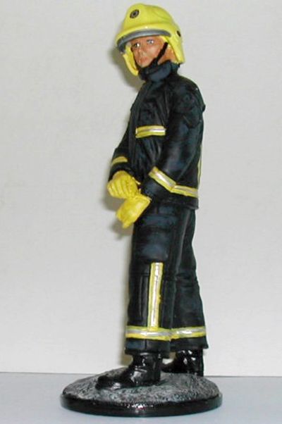 BF02 - Modern Firefighter Pulling on glove (Painted)